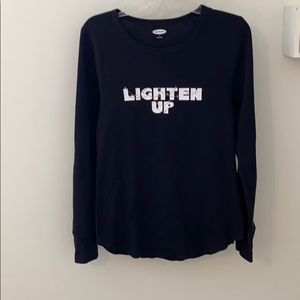 Black thermal longsleeve tee